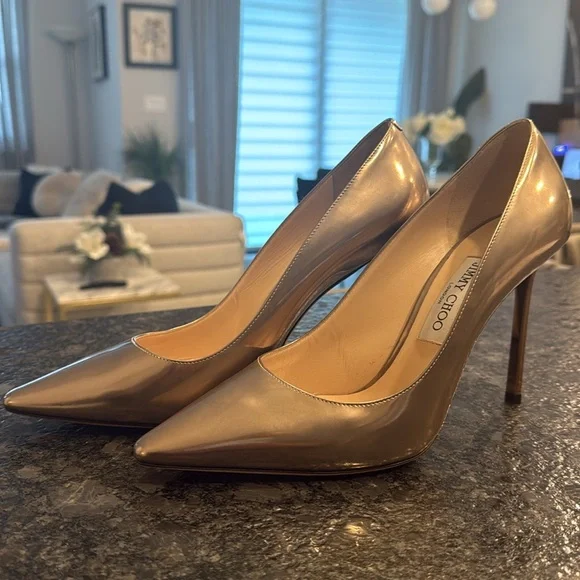 Jimmy Choo Romy Rose Gold Pumps